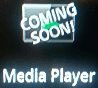 Media player icon showing coming soon