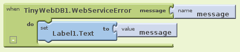 The error handler block