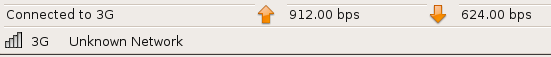 Speed and signal stregth at bottom of application